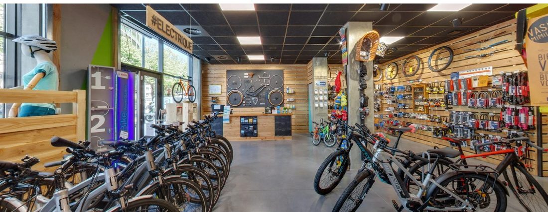 Intérieur de la boutique Naturavélo de Grenoble